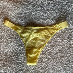 Victoria's Secret PINK Yellow Lace thong